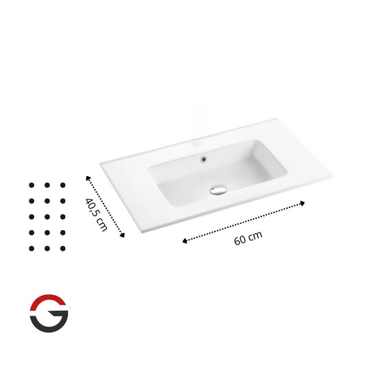 Lavamanos Blanco Empotrar  60cm *40,5 cm