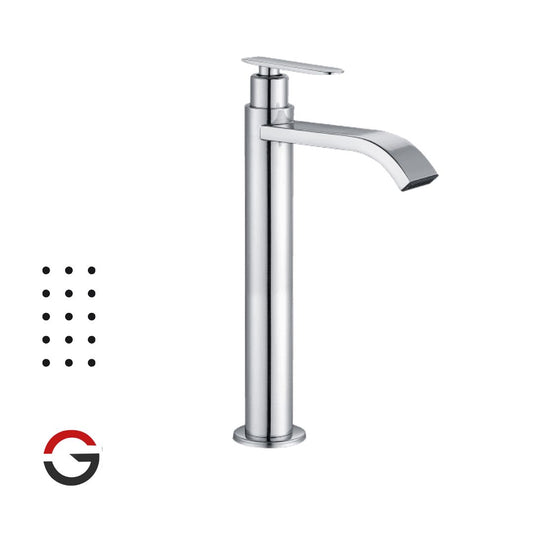 Grifería Lavamanos Agua Fría – Alta cromada