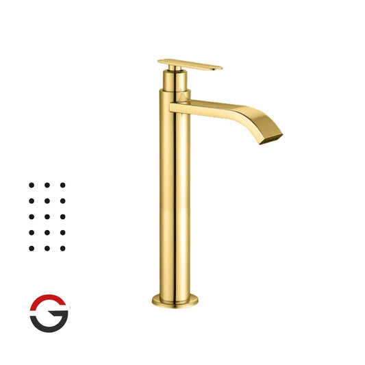 Grifería Lavamanos Agua Fría – Brasil Alta Gold