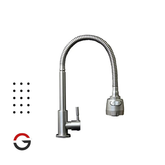 LLAVE LAVAPLATOS FLEXIBLE DE ACERO INOXIDABLE 304